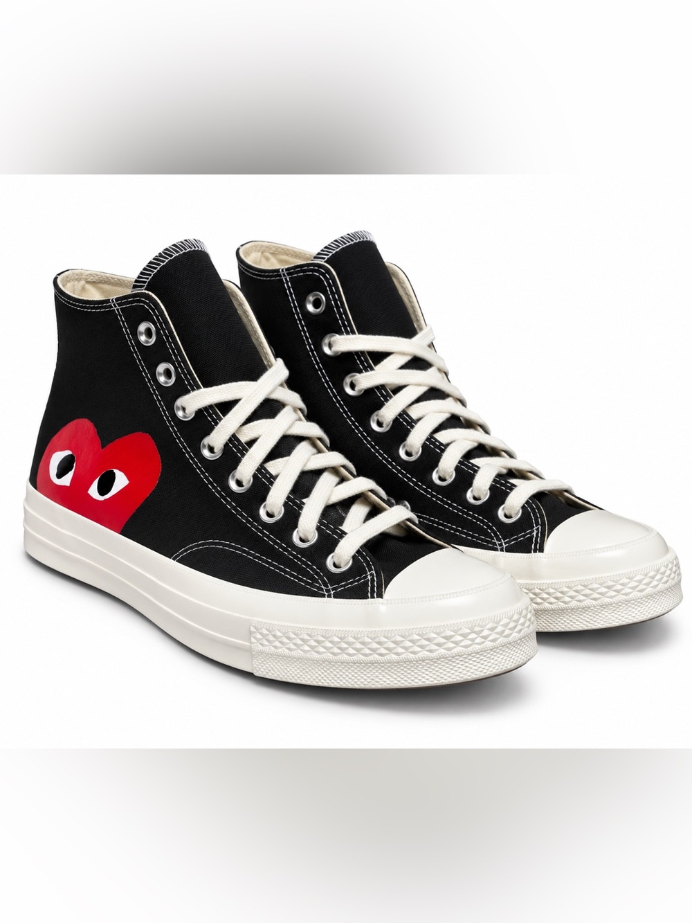 NWT Converse x Comme des Garçons PLAY Chuck 70 Hi Black Heart Sneakers 11